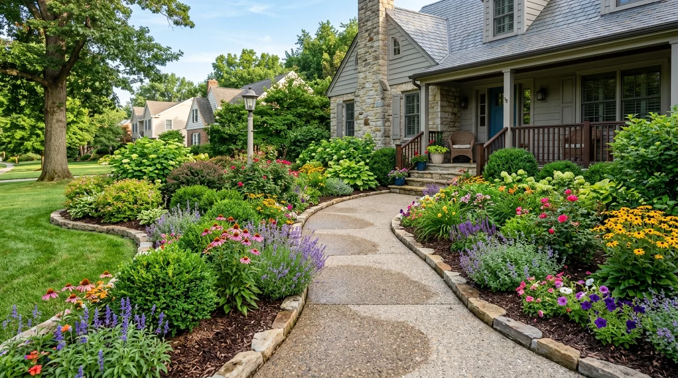 Stepping Path With Groundcover